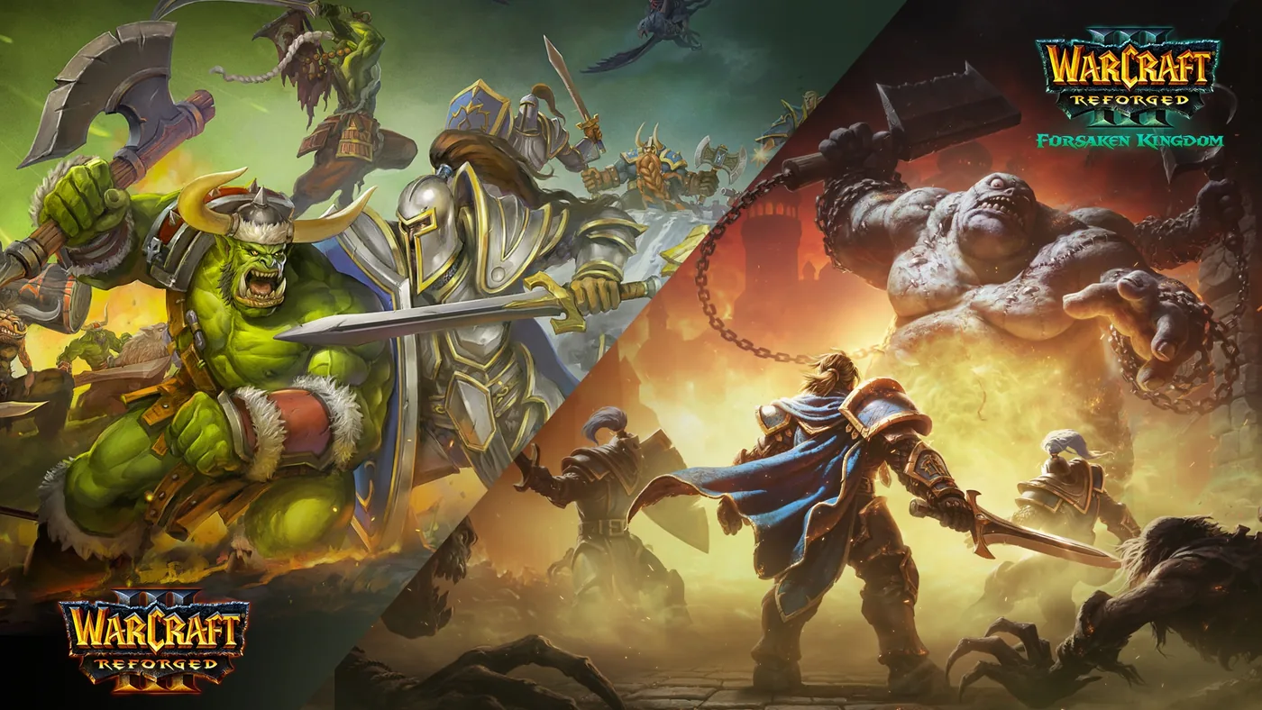 Illustration officielle des combattants de Warcraft III Reforged et Forsaken Kingdom.